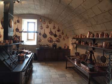 De keuken in het kasteel