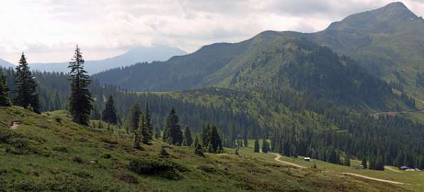 De hoogste berg rechts is de Brechhorn waar we op gaan