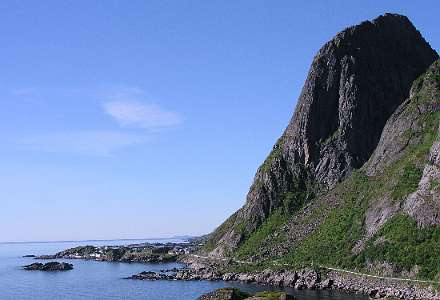 Het Lofoten eiland Moskenesøya