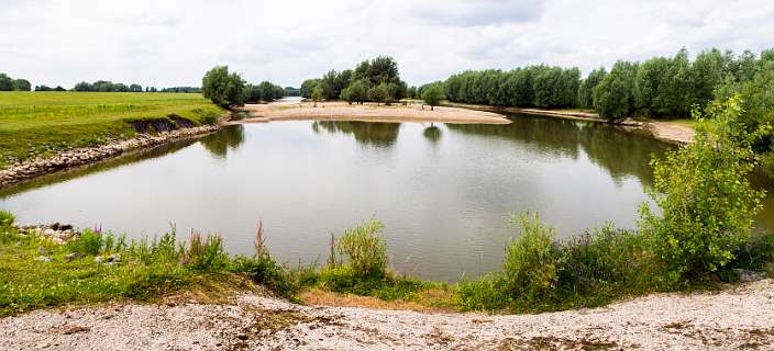 Zicht op de Gamerensche waarden vanaf de brug naar de voormalige steenfabriek in 2014