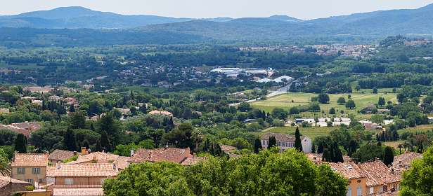 15: Grimaud (39 van 77)-Pano<br>Panorama vanaf  het Châteaug