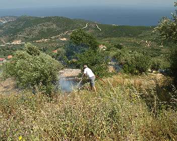 De brand wordt geblust