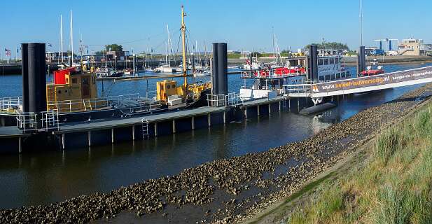 Hier vertrekt de excursie boot