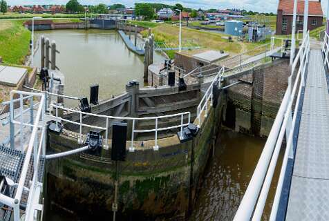 Sluizen in de andere tak van het Termunterzijldiep