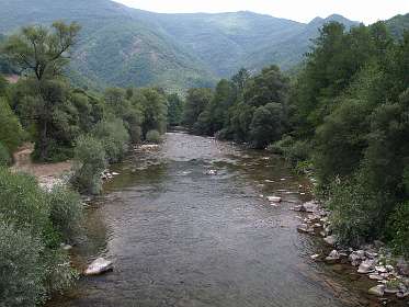 Drim rivier, eindpunt v/d wandeling