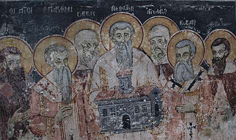 In de kerk van Sv. Naum