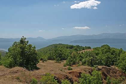 Prespa meer richting griekenland