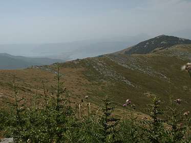 Prespa meer aan de grens van Griekenland