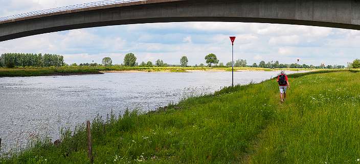 We zijn over deze brug gelopen