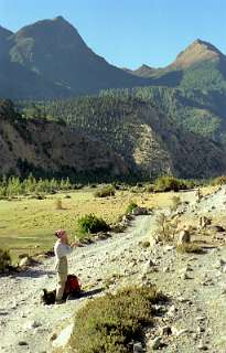 Opweg van Marpha naar Tukuche