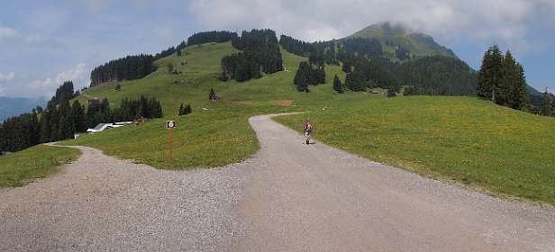 Uitzicht vanaf het bergstation van de Gondelbahn Hochbrixen