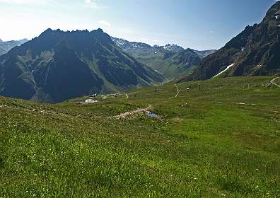 Eindpunt van de Gargellen Bergbahn