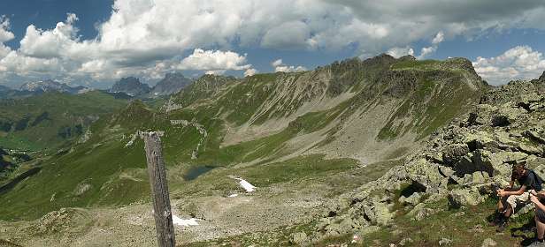 360 graden panorama vanaf het Gafier Joch