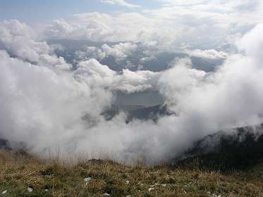 Door de eerst opklaring zien we ZellamSee vanaf Smittenhöhe