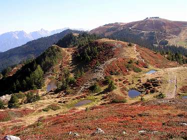 Terugblik vanaf de helling van de Maurerkogel op Schmittenhöhe