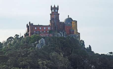 Pena paleis vanaf het Moorse kasteel