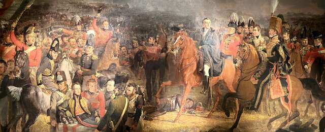 De Slag bij Waterloo (1824) door Jan Willem Pieneman, het grootste schilderij in de collectie van het Rijksmuseum.