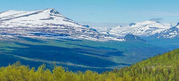 Panorama van het Sarek NP
