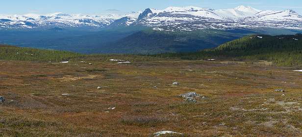 Panorama van het Sarek NP