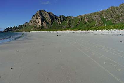 Het langste strand van Noorwegen bij Bleik