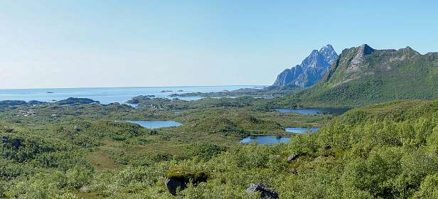 Rechts het Kongsvatnet