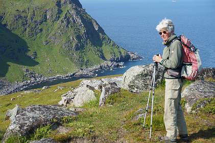 De Stokkvika baai vanaf de Litlberget