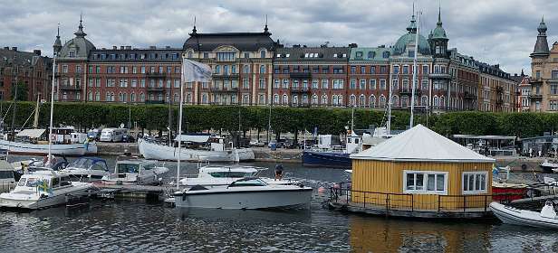Uitzicht op Stockholm vanaf Djurgarden eiland