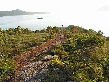 Uitzicht over de Skardsfjorden vanaf het einde van het natuurpad
