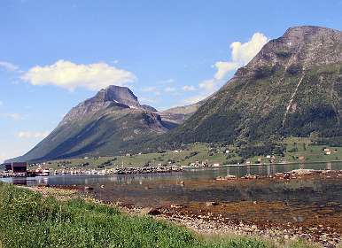 Uitzicht op het eiland Aldra