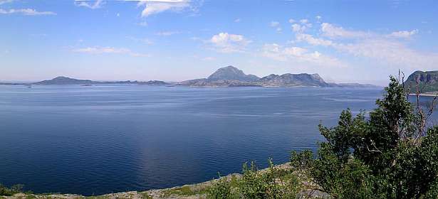 Panorama in westelijke richting vanaf de Rv 17 boven Stokkvagen