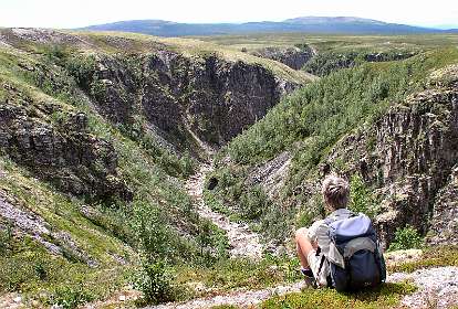Uitzicht boven de Dorfallet