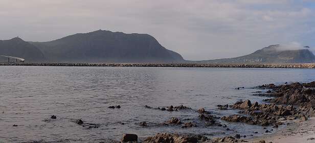 Panorama bij de brug naar Runde