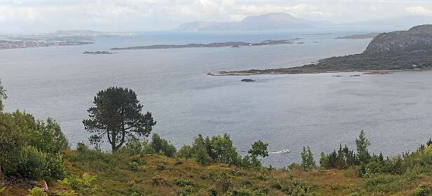 Panorama vanaf de Aksla berg