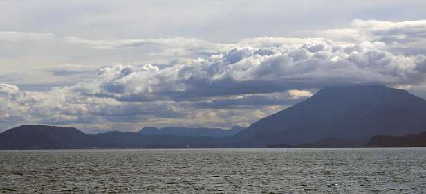 Moldefjorden vanaf de veerboot naar Molde
