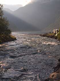 Avondzon op de Geiranger camping
