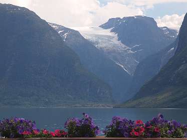 Uitzicht vanaf de Sande camping