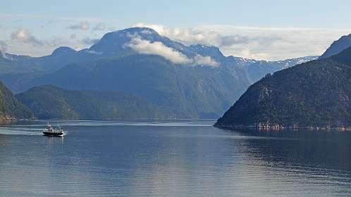 De veerboot richting Bergen