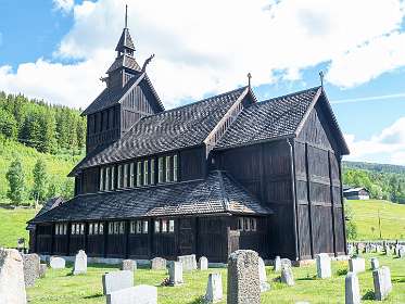 Een dag eerder bezochten we de Uvdal stavkerk