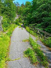 Terug via een fietspad.