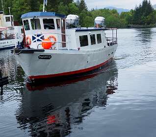Hiermee gaan we een boottcht maken over het och Katrine