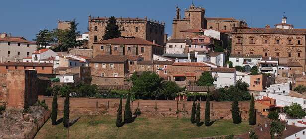 Panorama van het oude Caceres