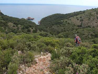 Afdaling naar Cala Ferriol