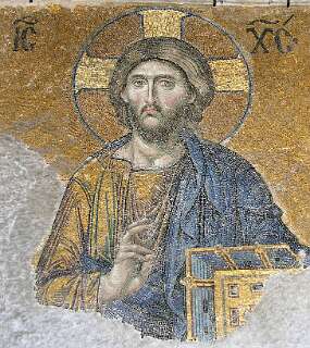 church<br>The Deisis mosaic at the Hagia Sophia Museum