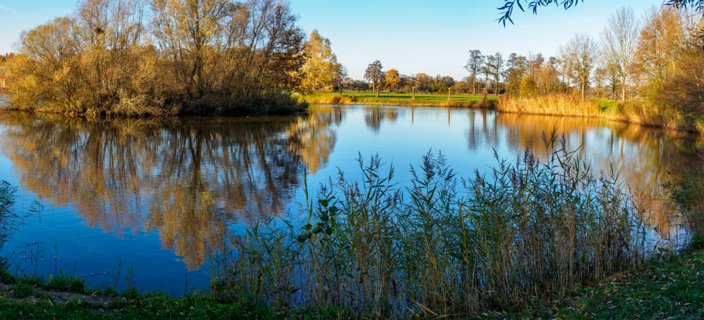 28: 201118-142302_Entere-Pano<br>Schaatsvijver de Lee. Het staat in verbinding met de Regge, zodat de  zompen  Enter konden bereiken.