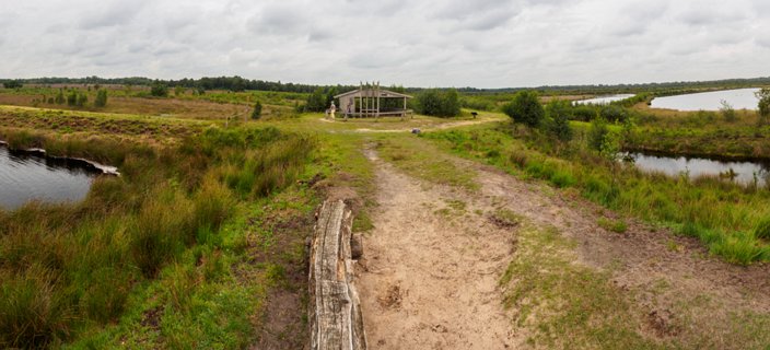 360° panorama bij de kijkhut 'De Pluus', 18-8-2017