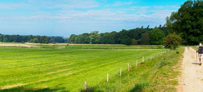 Links loopt de Regge