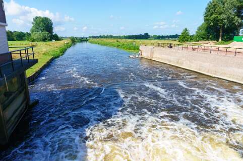 Gramsbergen, Salland, Twente, Vecht<br>Stuw / waterkracht centrale in de Vecht