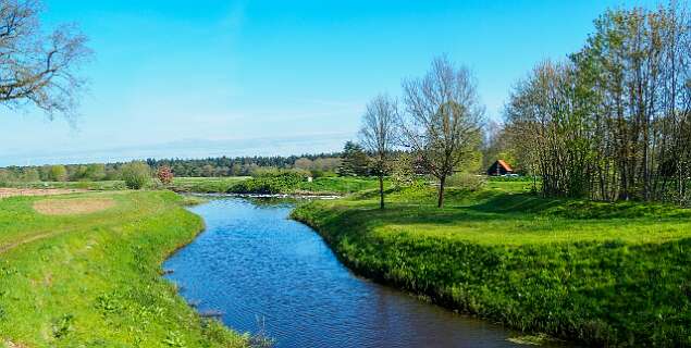 Stegeren, Vechtdal<br>De vaargeul in de Vecht bij de stuw van Junne