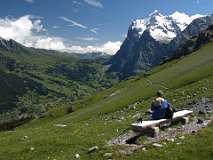 Grosse Scheidegg met de Wetterhorn (3692m)