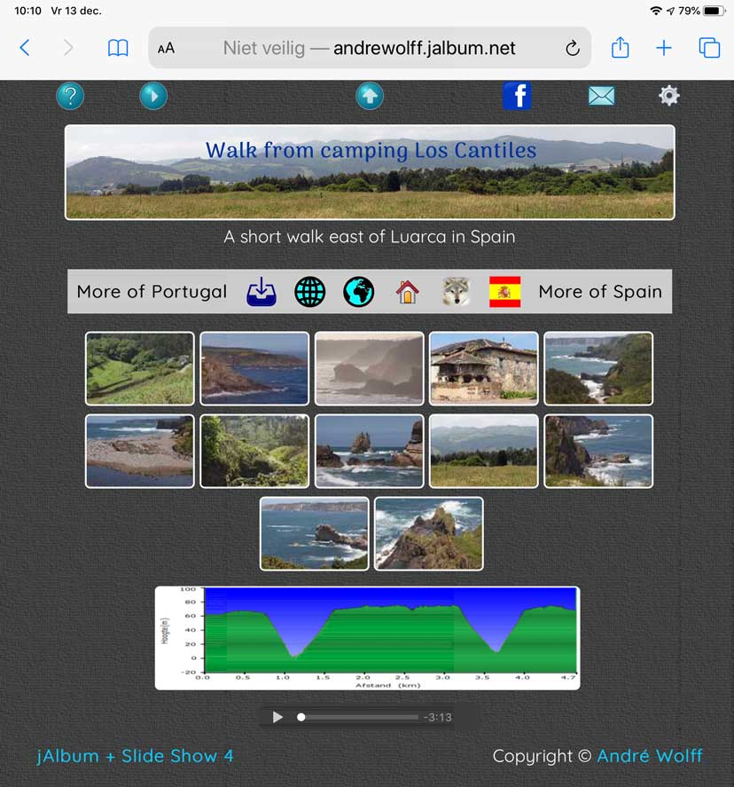 Example index page on iPad